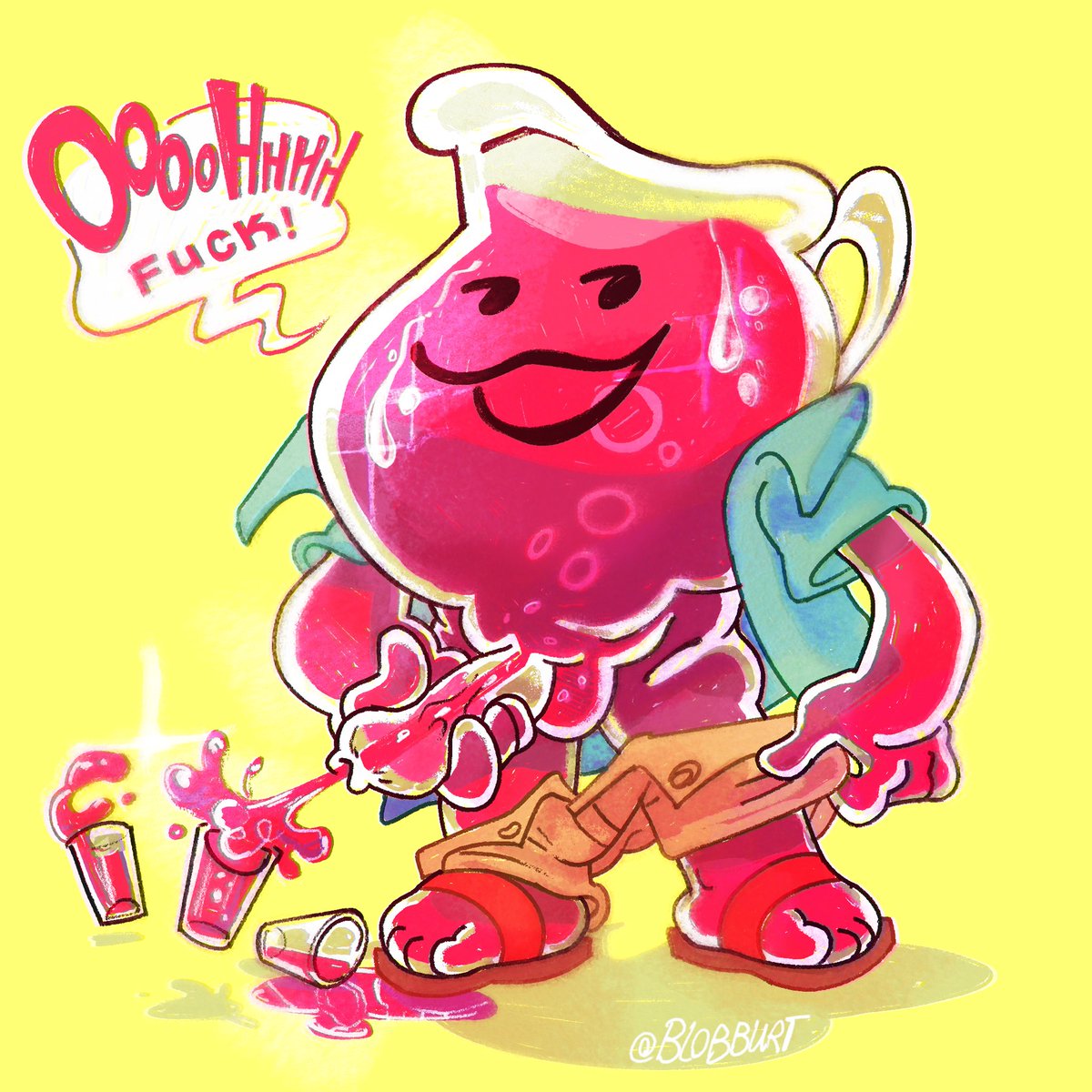 slobburt's tweet photo. Happy Kool-Aid day, hope y’all stay hydrated in this heat! 🤤💦

🔞 #NSFW #rule34 #koolaid #dick #FCF #fatcockfriday #cursed #transparent #cherryflavored https://t.co/eqGXpuK22M