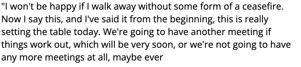 As Trump is being interviewed by Sean Hannity post-Putin meeting, Fox has just posted the full interview he did with Brett Baer aboard AF1 before the meeting took place. A notable section: