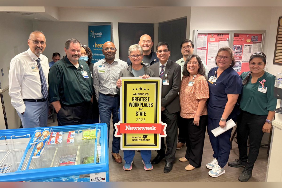 EmanateHealth_'s tweet photo. Emanate Health has received a fifth award from @Newsweek, which named us to the “America’s Greatest Workplaces by State 2025” list! We are one of only 13 organizations in California’s health care industry included in this prestigious list.
#newsweek #americasgreatestworkplaces https://t.co/H12SQbxEPT
