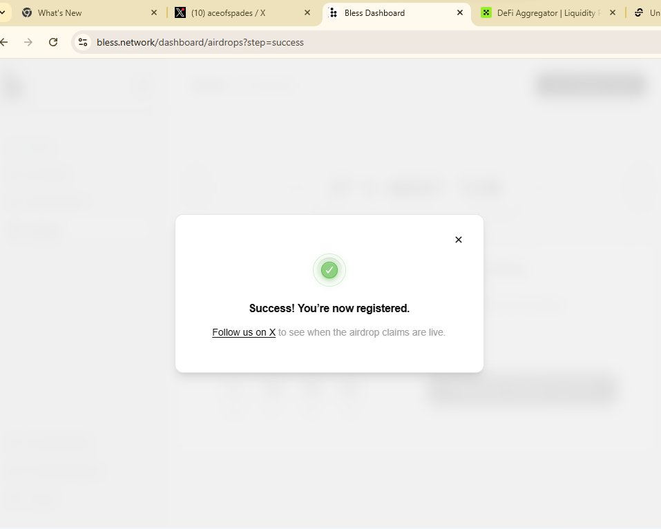 I'm sure you've registered for <a href="/theblessnetwork/">Bless</a> airdrop