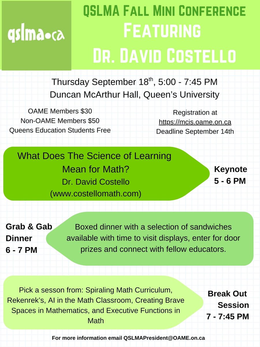 We are excited to welcome <a href="/dr_costello/">Dr David Costello</a> on September 18th for our mini conference at Queens. Are you joining us?