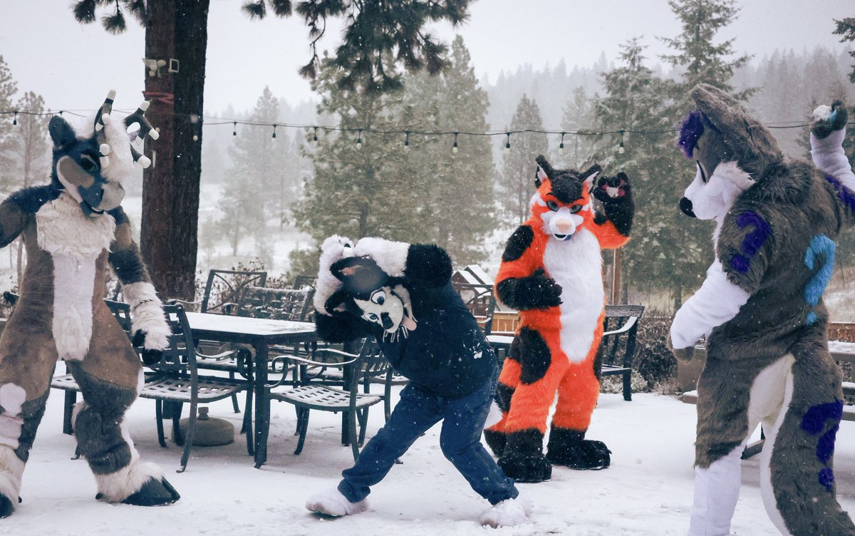 This is what the sign meant when it said “Beware of wildlife” ⚠️❄️🌲

#FursuitFriday #Sawcon <a href="/Caribrewery/">Caribrew</a> 
<a href="/HiMyNameIsBuddy/">Buddy 🔜 himynameisbuddy 🦋</a> 
<a href="/ShepKyred/">🧡 Kyred * Fluffy Menace * 💜</a> 
📸: <a href="/Evan_sou1/">I love you 💛💛</a>