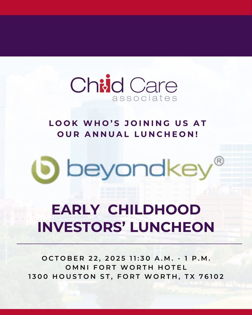 We are thrilled to have @keybeyond join our 2025 Early Childhood Investors’ Luncheon as a champion for children, families &amp; educators! Thank you for helping us build a stronger child care ecosystem.🌱✨

Learn more about our annual Luncheon here: hubs.la/Q03D2qnY0