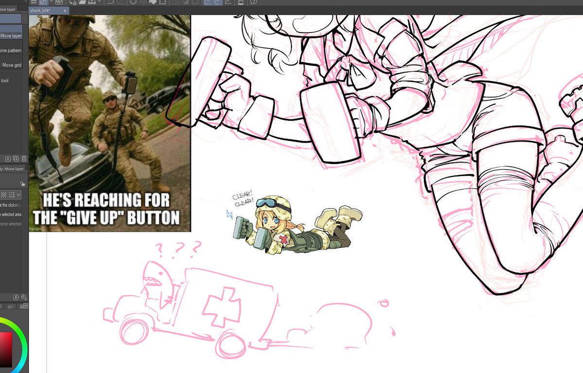 Wage slavery over, Mood board assembled, lines are well on their way

Just gonna eat and then back at it with more drawing on twitch
I mean you're probably all playing BF6 right now, I know I will be but gotta finish this first