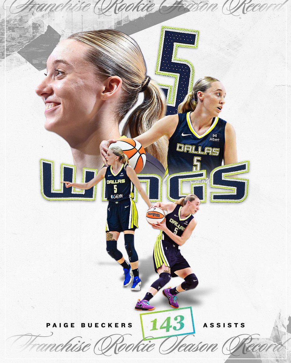 Paige Bueckers officially holds our franchise's rookie season assists record ✔️