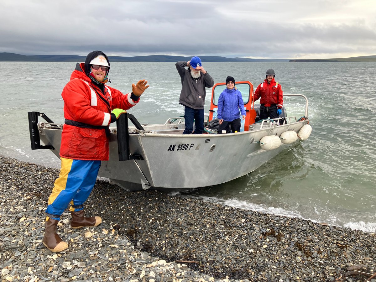 sikuliaq's tweet photo. Sikuliaq is underway for the Distributed Biological Observatory cruise, collecting water and biological samples in Bering &amp; Chukchi seas. Sikuliaq's Harry Daghir and Peter Shipton used a landing craft to pick up scientists at Port Clarence to join the cruise.
📷 Gay Sheffield https://t.co/v1wpFGXPAD