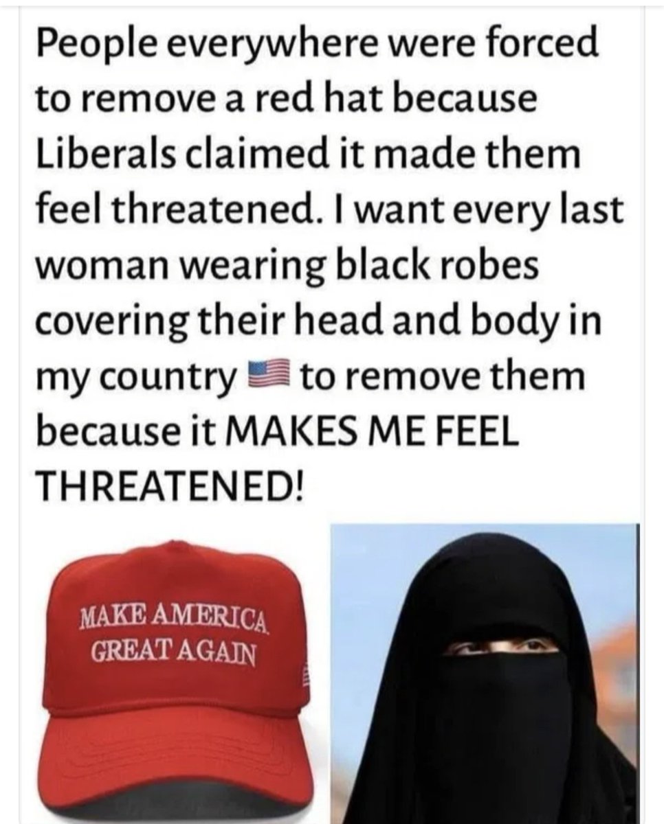 Red baseball hats were terrifying but somehow walking around with only your eyes showing is completely normal 🙄