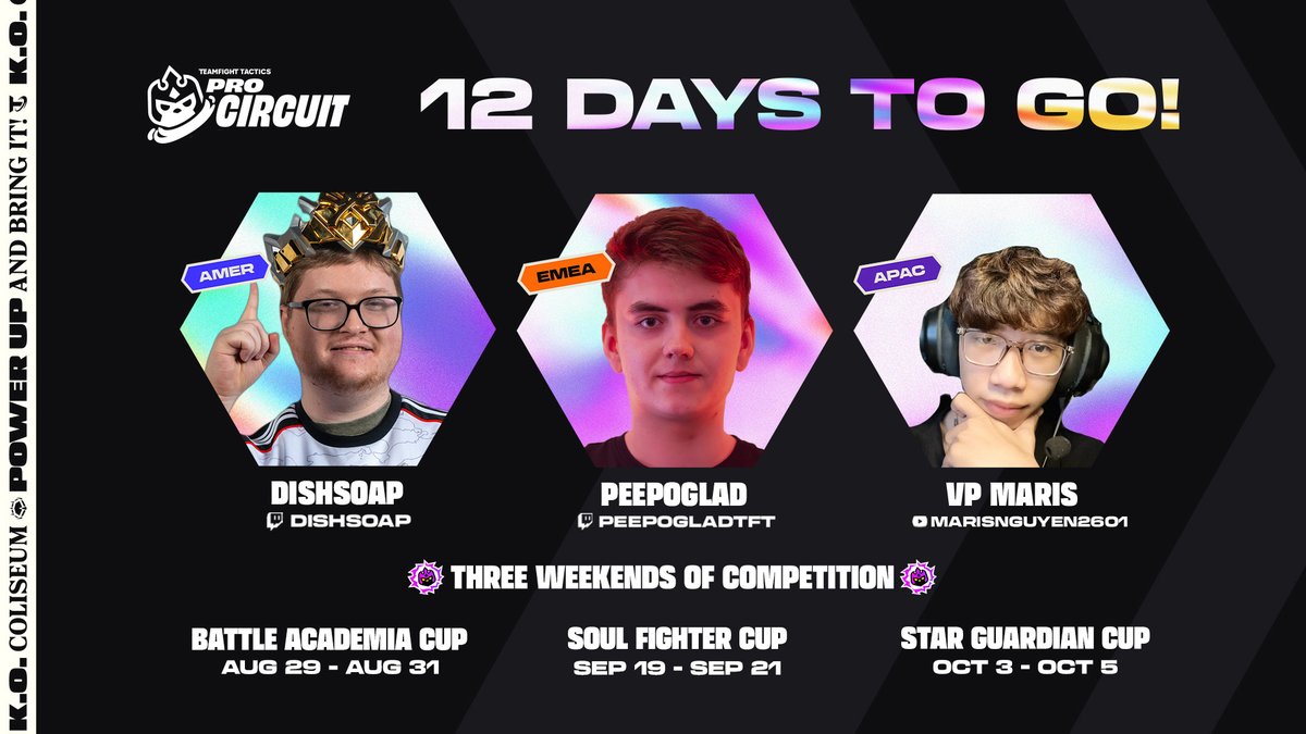 Compete TFT (@competetft) on Twitter photo Everyone wants to wear the crown, but only the best of the best in the #TFTProCircuit get to 👑
See if this is their crowning moment:
<a href="/Dishsoaptft/">100T Dishsoap</a> | <a href="/PeepoGladTFT/">Bartłomiej</a> | #Maris Everyone wants to wear the crown, but only the best of the best in the #TFTProCircuit get to 👑
See if this is their crowning moment:
<a href="/Dishsoaptft/">100T Dishsoap</a> | <a href="/PeepoGladTFT/">Bartłomiej</a> | #Maris