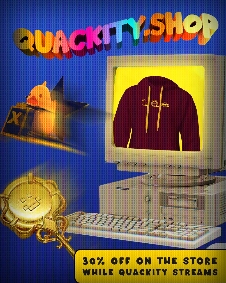 QuackityMerchh's tweet image. ALL ITEMS 30% OFF ONLY WHILE QUACKITY IS LIVE
twitch.com/quackitytoo
quackity.shop
qsmp.shop
SOME PAST DROPS HAVE BEEN RESTOCKED 🚨