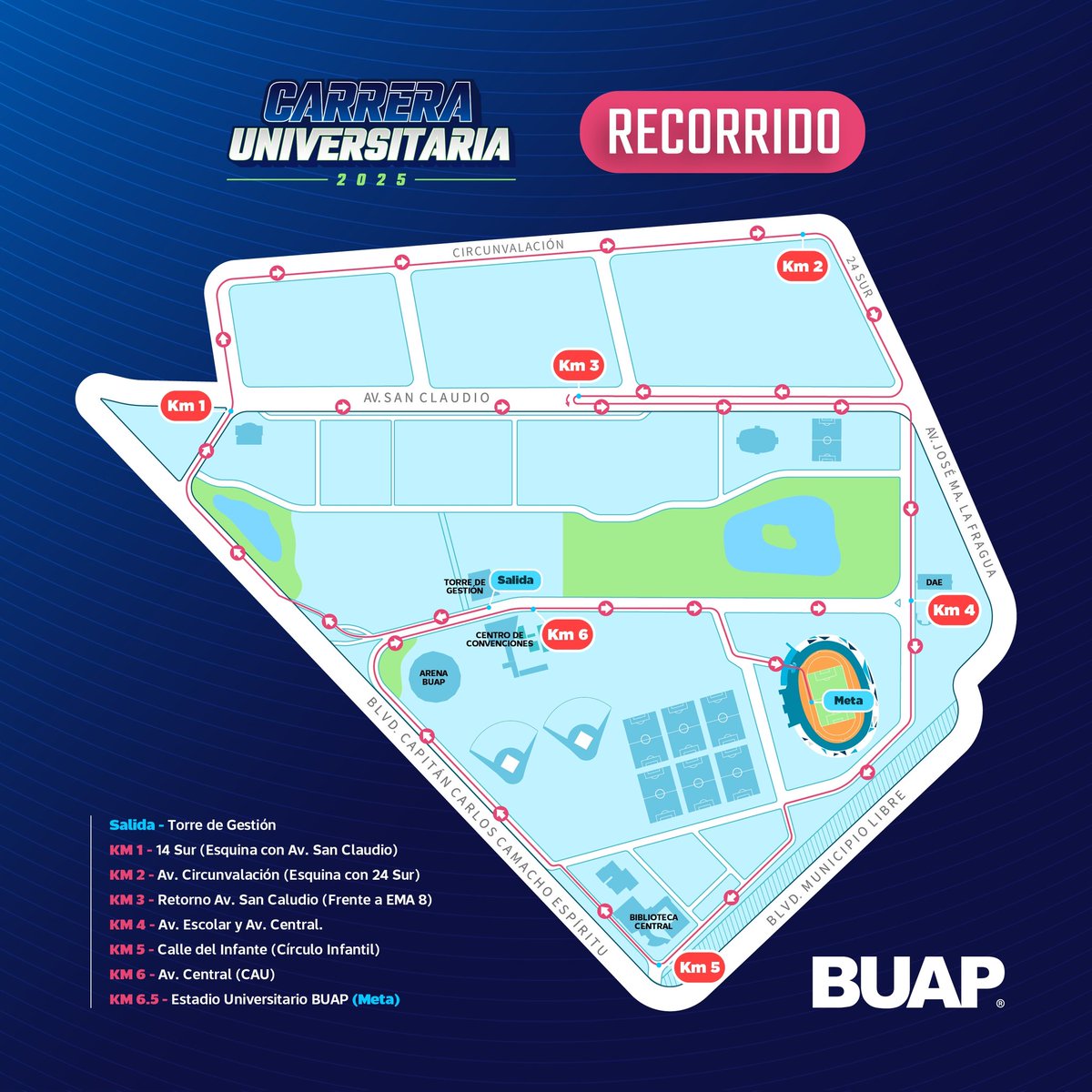📢¡Tómalo en cuenta!

🏃‍♀️🏃‍♂️Te compartimos los accesos a Ciudad Universitaria que estarán disponibles este sábado 16 de agosto de 2025,  debido a la Carrera Universitaria.🐺

🚨Recuerda que una vez concluido este evento deportivo, la circulación y accesos serán los habituales.