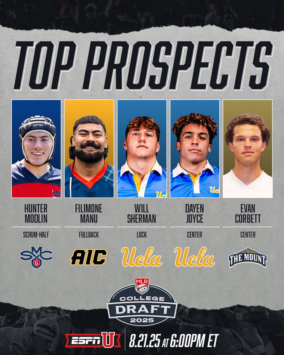 Draft board’s deep 😤 Who’s missing here? Drop the @ plz!

#MLRDraft live 8.21.25 at 6:00PM ET on <a href="/ESPNU/">ESPNU</a>