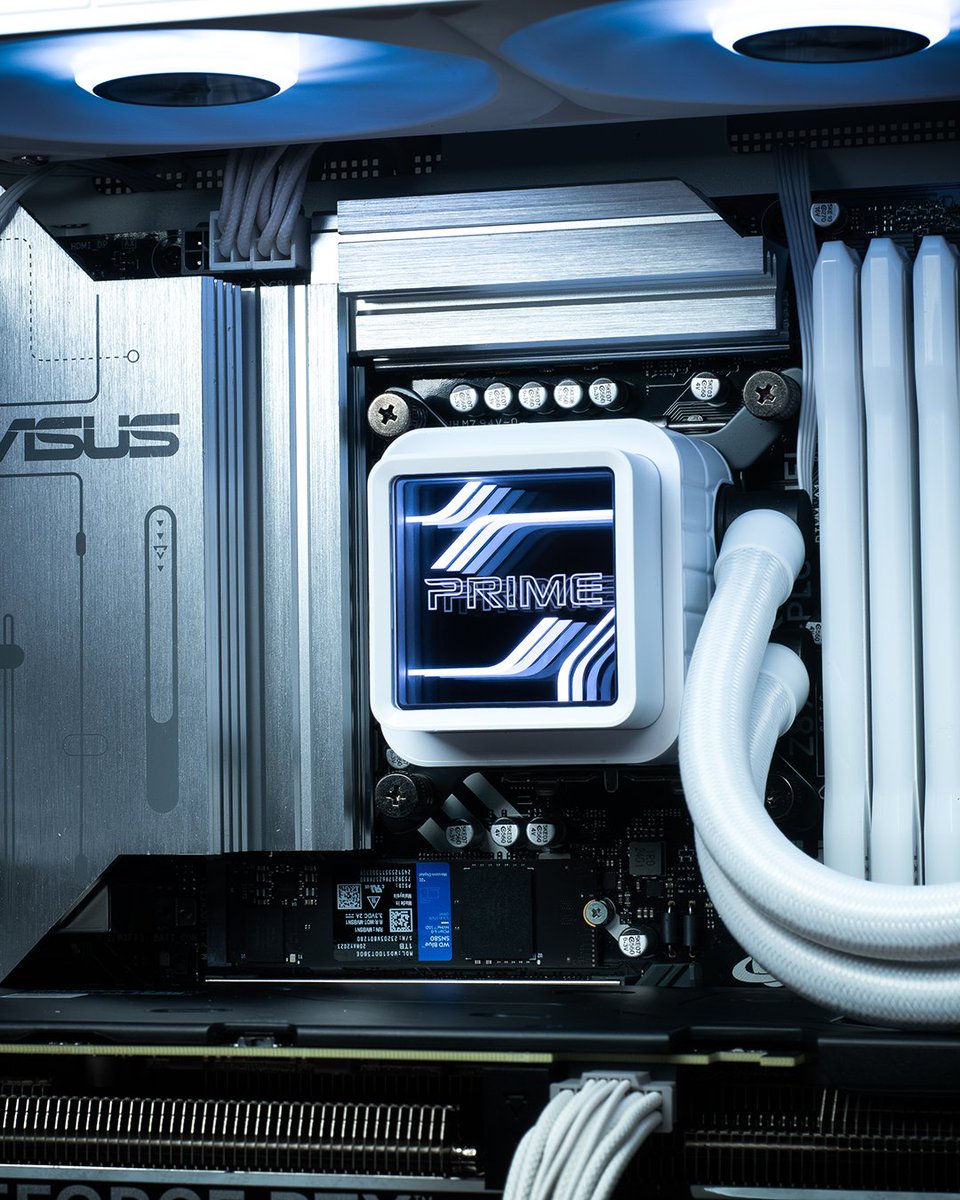 Cool looks. Cooler temps.
This custom build runs the Prime LC 360 ARGB White Edition—sleek, powerful, and available now. us.asus.click/ACP3