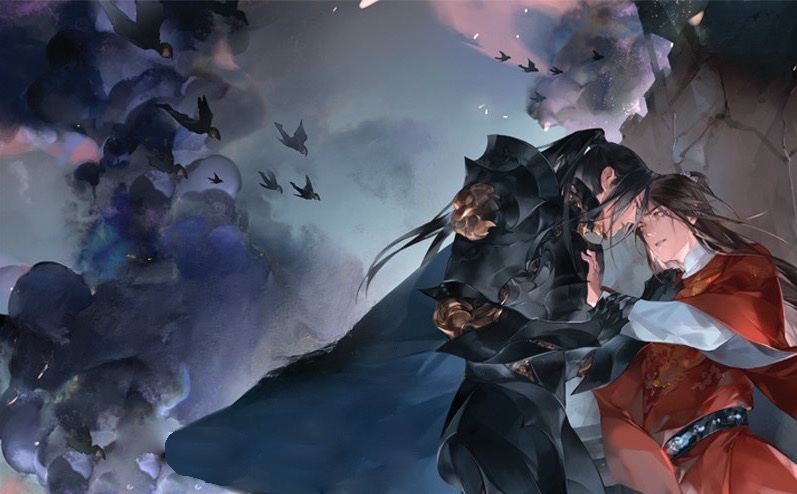 shapolanq's tweet photo. I love how often changgu are depicted touching foreheads… like they’re Just breathing the same air? a small pocket of peace for the two of them in the midst of chaos or crowds. isn’t even about romance as much as comfort or even security? https://t.co/EqrKLGJv9B