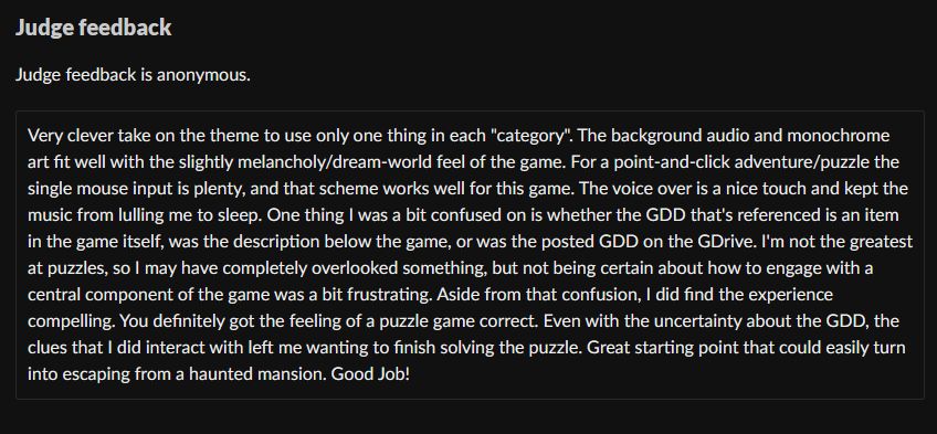 revealingangel's tweet photo. Thank you for judging and looking. I am hoping to finish up the Post-Jam update soon! Take care and have a wonderful day! I hope to see you at #PGJ18!
And if you want to take a look at the game judged, click here!
https://t.co/sKPpY89X7s
#PGJ17 #gamedev #soldev #indiegames https://t.co/9CnPtJJZRD