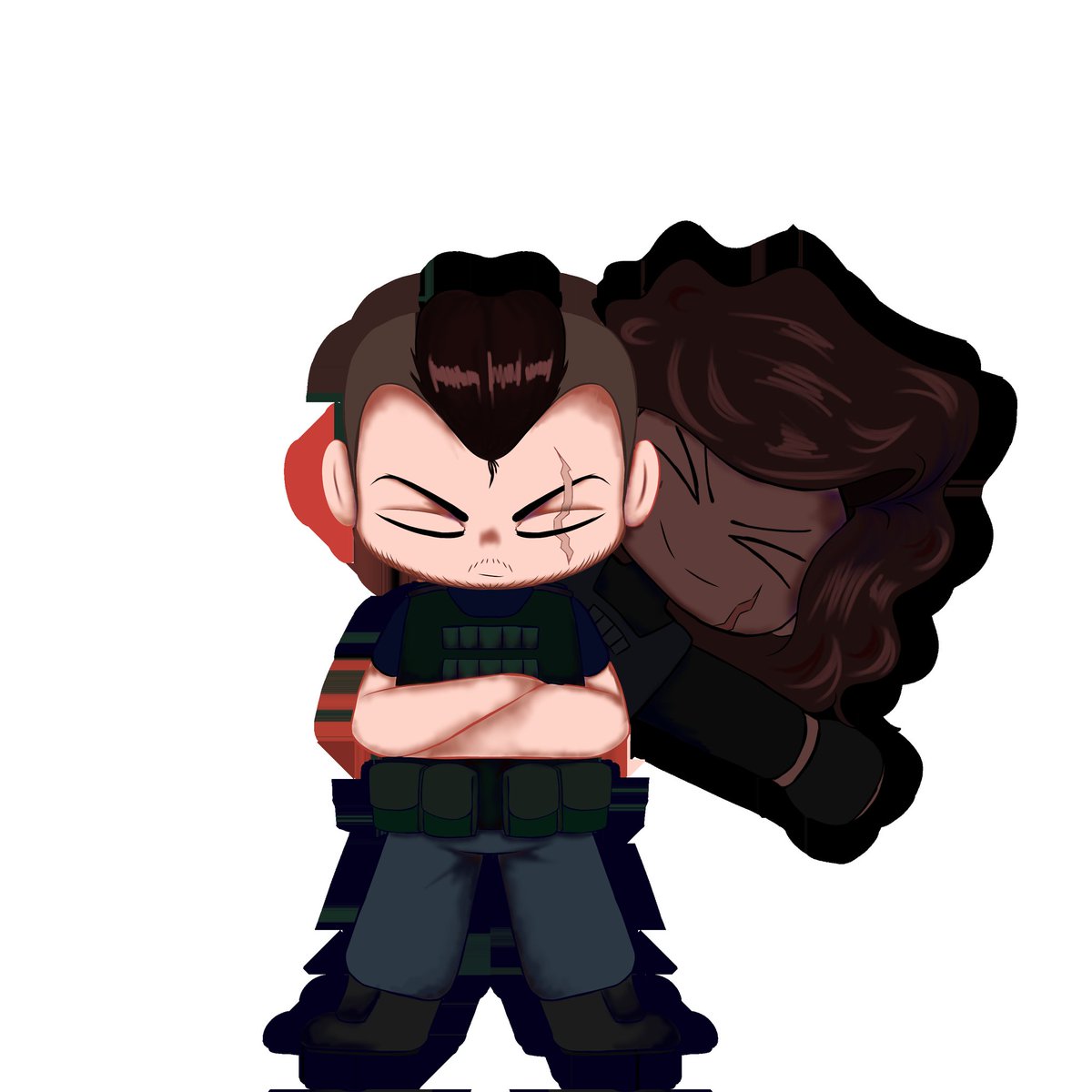 Meganthedraw's tweet photo. Dibujito Chibi del Capitán Soap de cod y mi oc María 

#callofdutyfanart #canonxoc #dibujo #art #soapmactavish https://t.co/3B7YyL8qYY