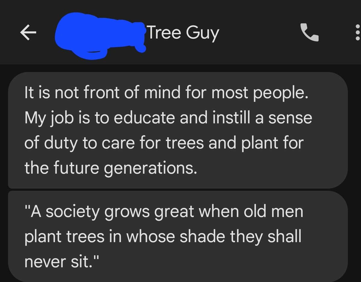 If your arborist isn't texting you this kind of stuff you need a new arborist.