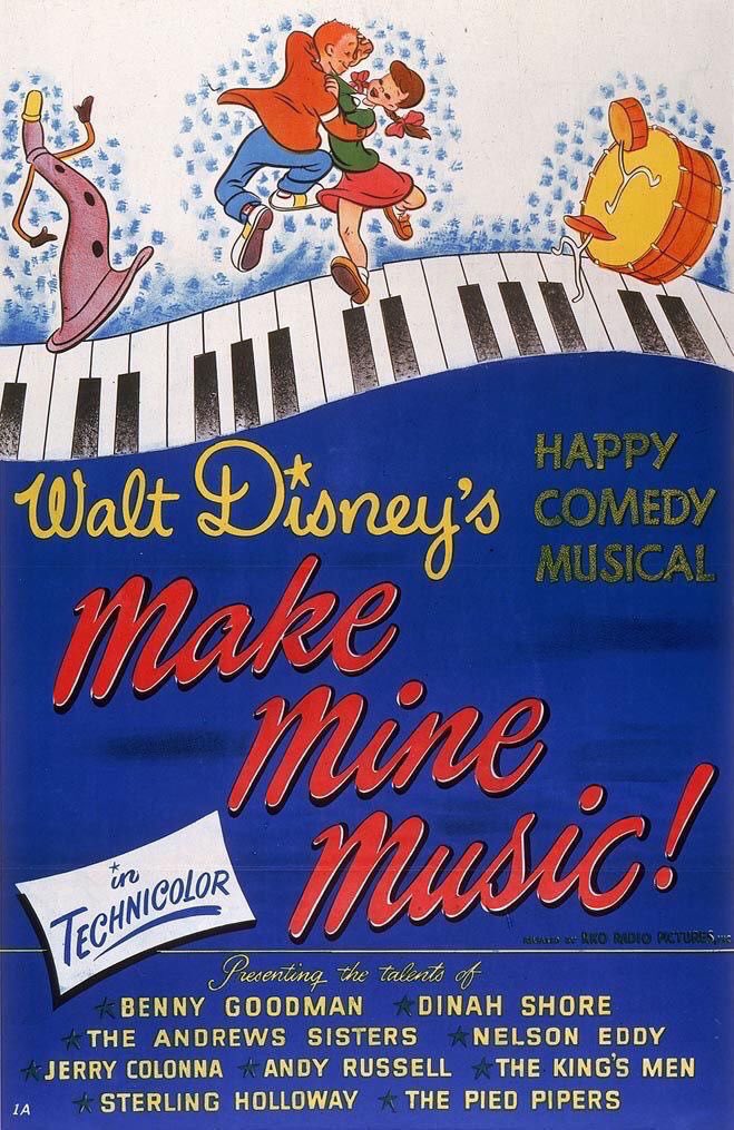 FilmNewsNos's tweet photo. 🎬MOVIE HISTORY: 79 years ago today, August 15, 1946, the movie ‘Make Mine Music’ opened in theaters!

#NelsonEddy #DinahShore #BennyGoodman #TheAndrewsSisters #JerryColonna #SterlingHolloway #AndyRussell #DavidLichine #TaniaRiabouchinskaya @Disney @DisneyAnimation @DisneyStudios https://t.co/zWE2o7LzW9