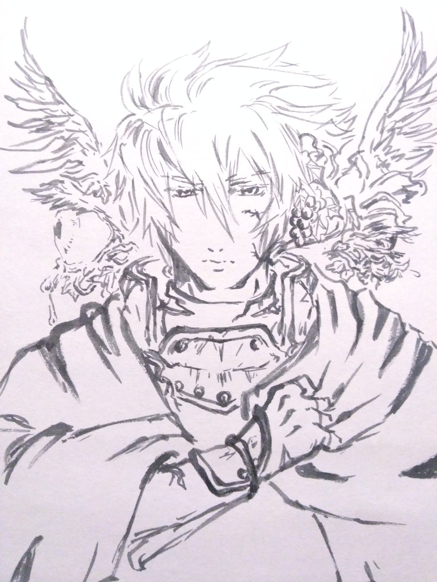 O_uchi__Luciath's tweet photo. 昨日の1日1絵。
#らくがき
#スケッチ
#イラスト
#ドローイング
#いっぱつがき
#一発描き
#筆ペン
#筆ペンイラスト
#1日1絵
#graffiti
#Sketch
#illustration
#drawing
#oneshotdrawing
#BrushPen
#Brushpendrawing
#妄想
#ライブアライブ
#LIVEALIVE
#オディオ
#ストレイボウ https://t.co/pNpLq0ih1l