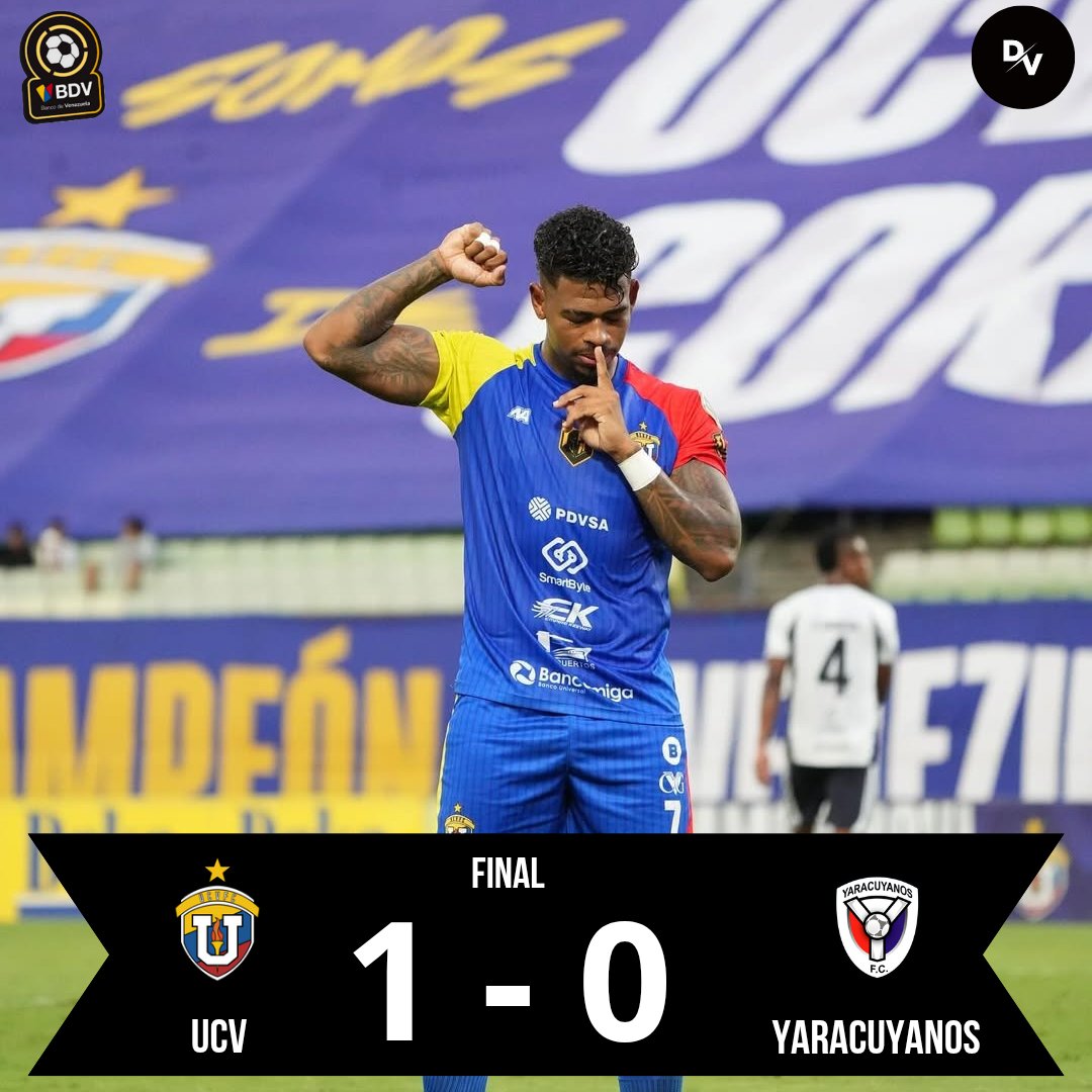 DarwinVivas18's tweet photo. ¡VUELVE EL TRIUNFO! 🔵🟡🔴

Con gol del colombiano Juan Manuel Cuesta, el equipo tricolor regresa a la senda del triunfo en la Liga FUTVE ⚽

Yaracuyanos sigue en su mal momento, y parece estar destinado al descenso.

#ligafutve #futbolvenezolano #futve #yaracuyanos #ucv https://t.co/h3jdLmPsHL