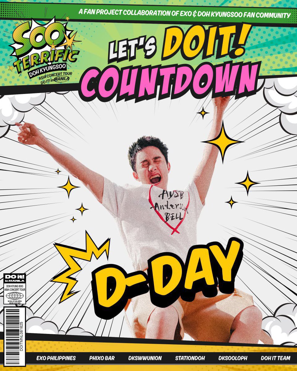 DOIt_MNL's tweet photo. [BIG ANNOUNCEMENT] 📣
It's D-DAY! 🤩

𝗠𝗔𝗬 𝗣𝗢𝗚𝗜 𝗡𝗔 𝗨𝗟𝗜𝗧 𝗦𝗔 𝗣𝗜𝗡𝗔𝗦!!!
The wait is over! Today's the day we DO IT in MNL with Kyungsoo! Let’s make every moment count! 😍

#SooTerrificinMNL #DOITinMNL🇵🇭 #DoItManila #도경수 #DOHKYUNGSOO #DO #Kyungsoo #ASIACONCERT_DOit #DOit2025 #EXO #CompanySooSoo @companysoosoo_ @WilbrosLive @dks_wwunion @EXOPhils @PhixoBar @stationdoh @DOrKyungsooPH @dksooloPH