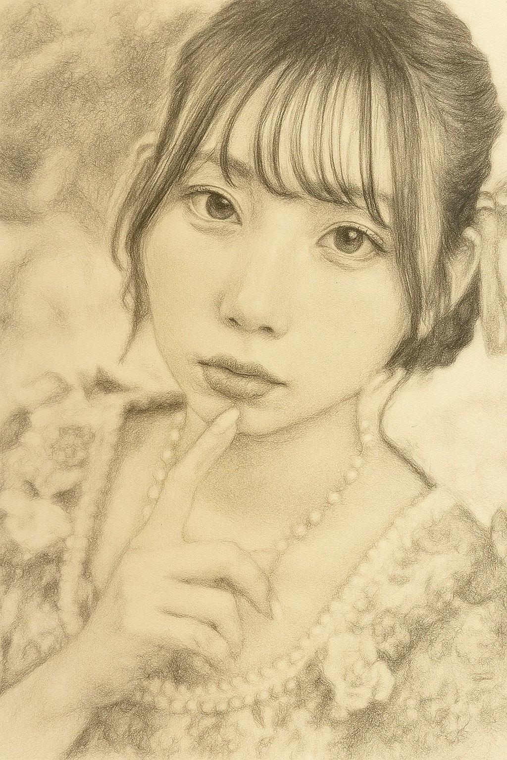 鉛筆画　「あたたかいとき」 鉛筆画 「あたたかいとき」