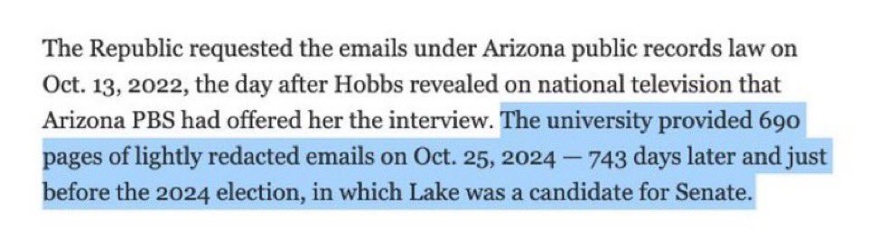GOP_POFFP's tweet photo. @BarryMarkson1 Tyler’s conspiracies aside, they did seem to take a long time to publish the story?  

“Newly released emails”…story published 286 days after getting access to the emails https://t.co/N4cv4fhZqz