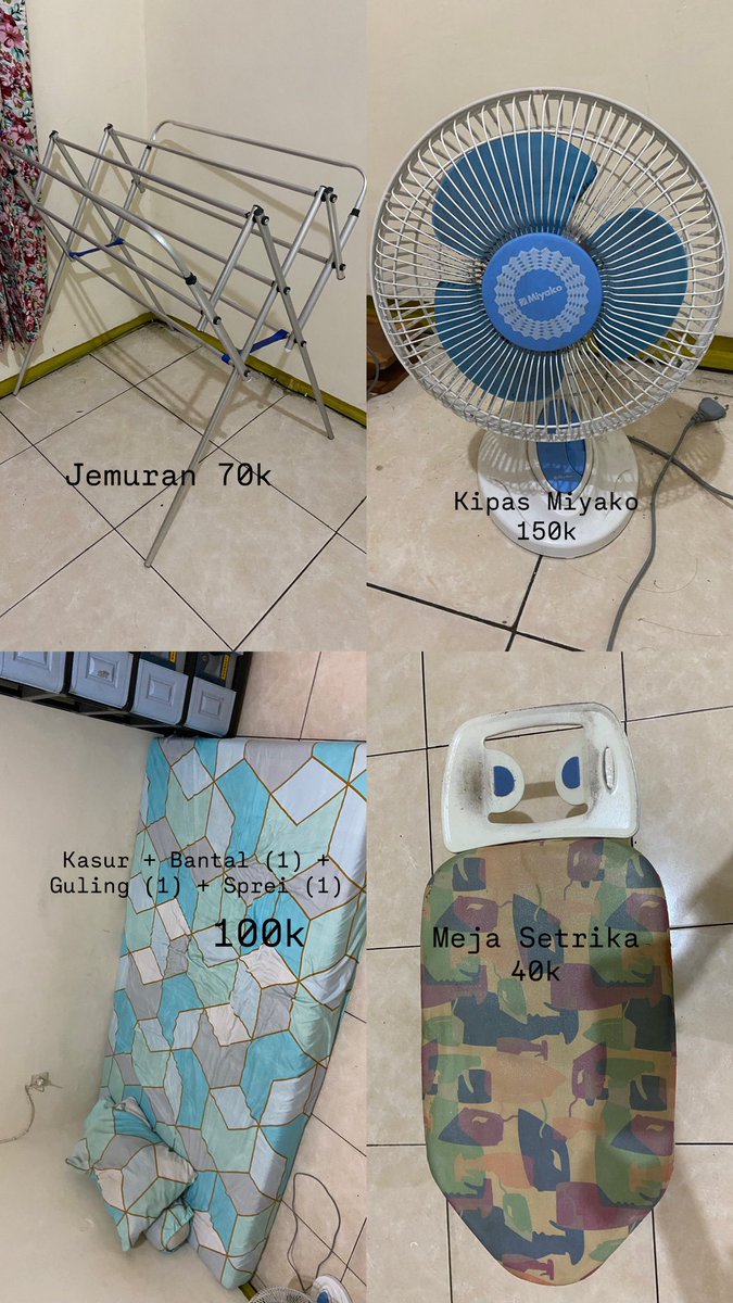 dinosrawrxz's tweet photo. Preloved barang kos
Murah murah ada kursi, galon, kipas, kasur, rak plastik, meja setrika https://t.co/I0j5LLyHTV