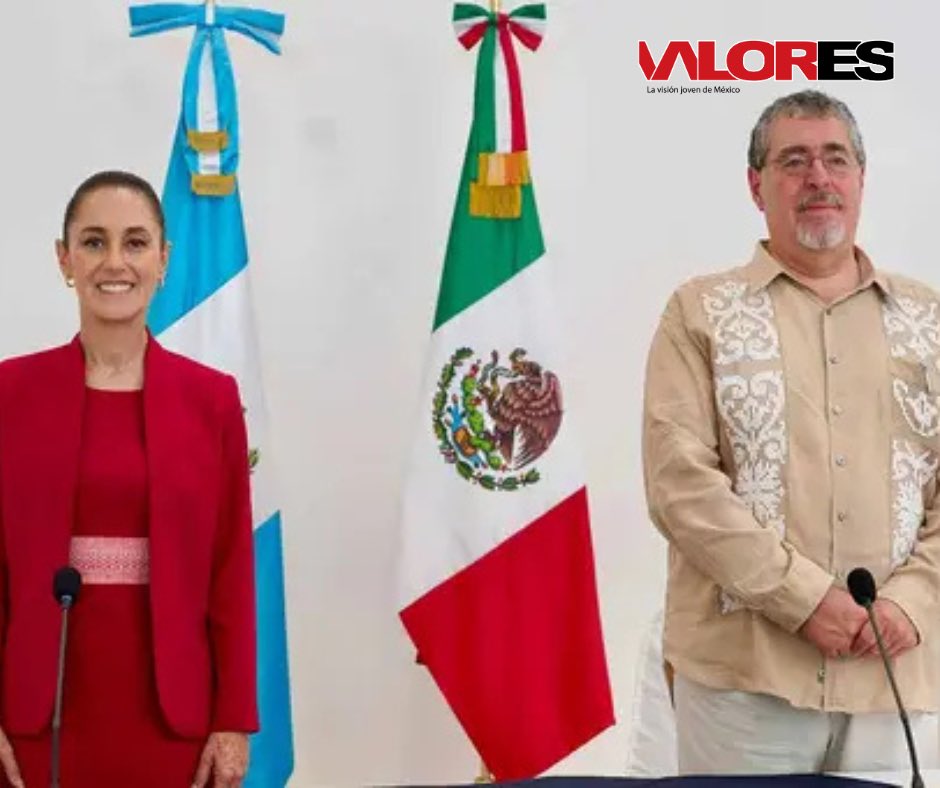 La presidenta de #México, <a href="/Claudiashein/">Claudia Sheinbaum Pardo</a> y el presidente de #Guatemala, <a href="/BArevalodeLeon/">Bernardo Arévalo</a>, acordaron reforzar la cooperación en materia de seguridad fronteriza, con la reactivación del Grupo de Alto Nivel de Seguridad, además de la ampliación del Tren Maya hacia Guatemala y Belice.