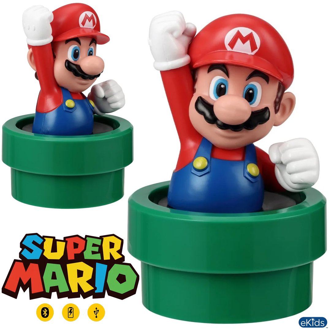 Caixa de som Bluetooth do Super Mario saindo do cano! digitaldrops.com.br/2025/08/caixa-…