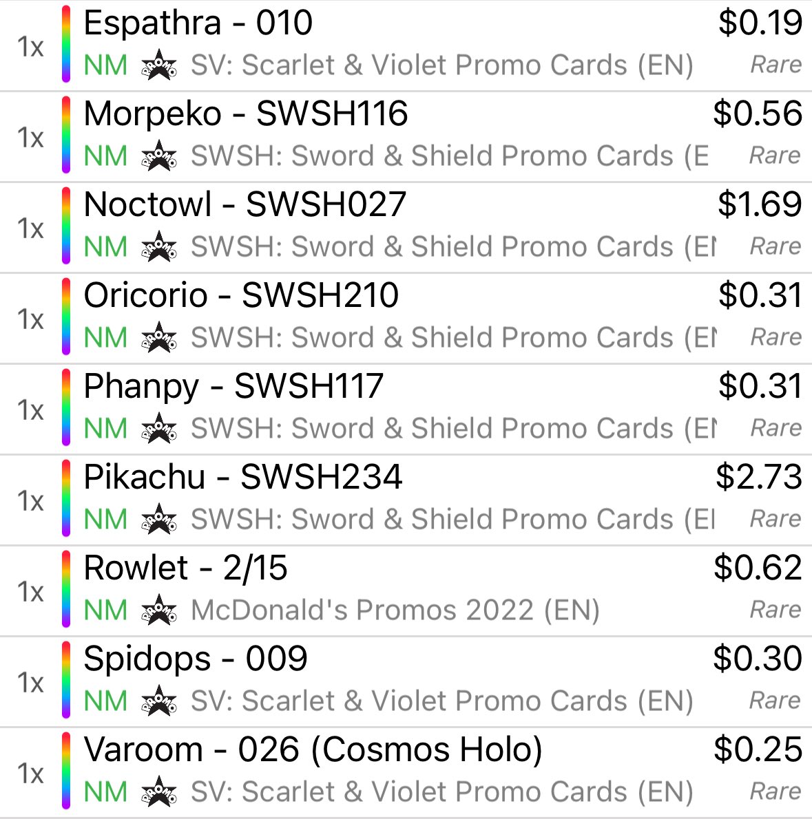 Consignment cards! 🚨

And some SWSH Promos 🗡️🛡️ prices in photos! 📸 Thank you!