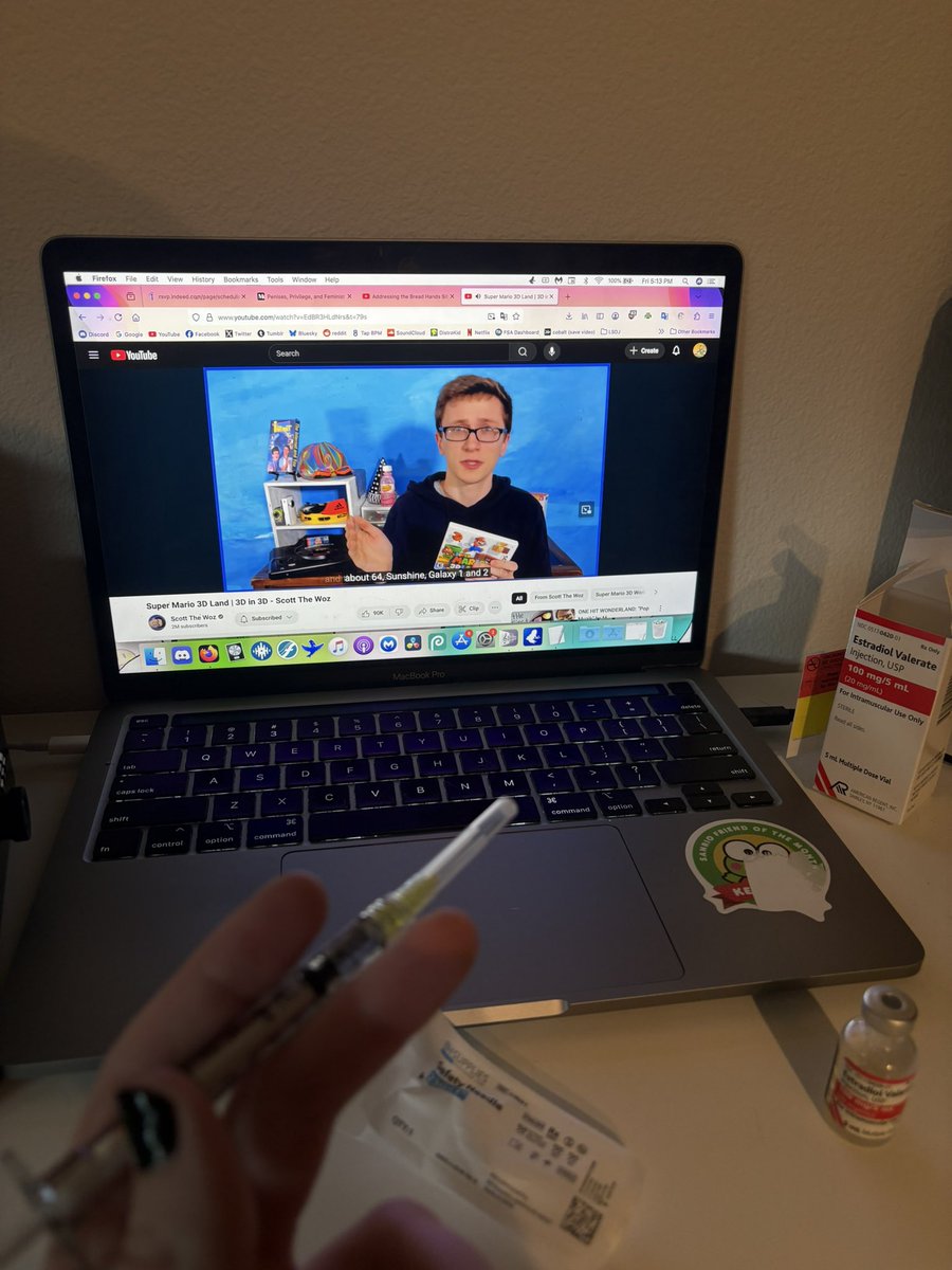didn’t have needles for today but I got some. need to bug my provider about it. its a big scary world out there but today I am injecting estrogen with scott the woz