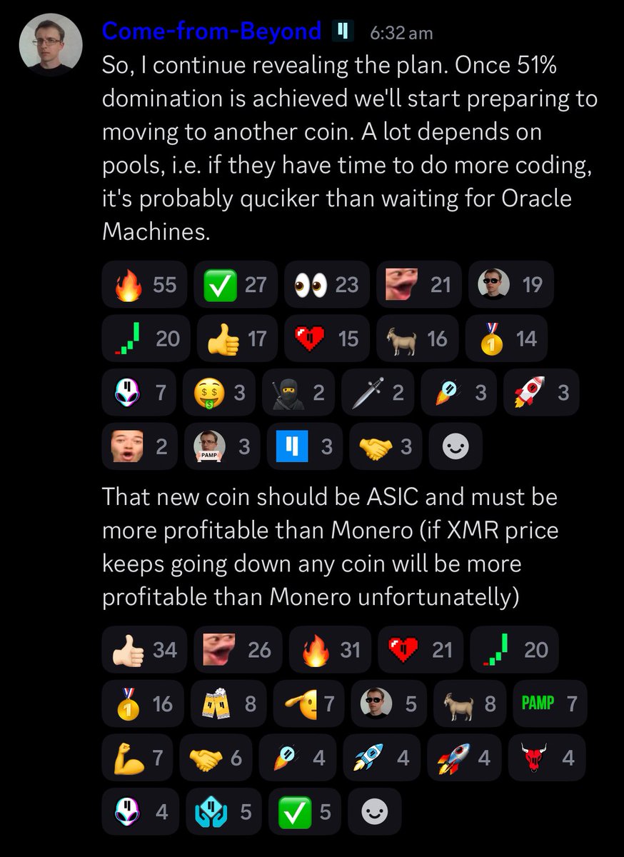 r0wie_eth's tweet photo. First they said that mining Monero through uPoW was impossible
Then they said that achieving 51% Domination was impossible
Next they’ll say that mining an ASIC based coin is impossible
$Qubic is coming ASIC Miners https://t.co/425fqmgHFO