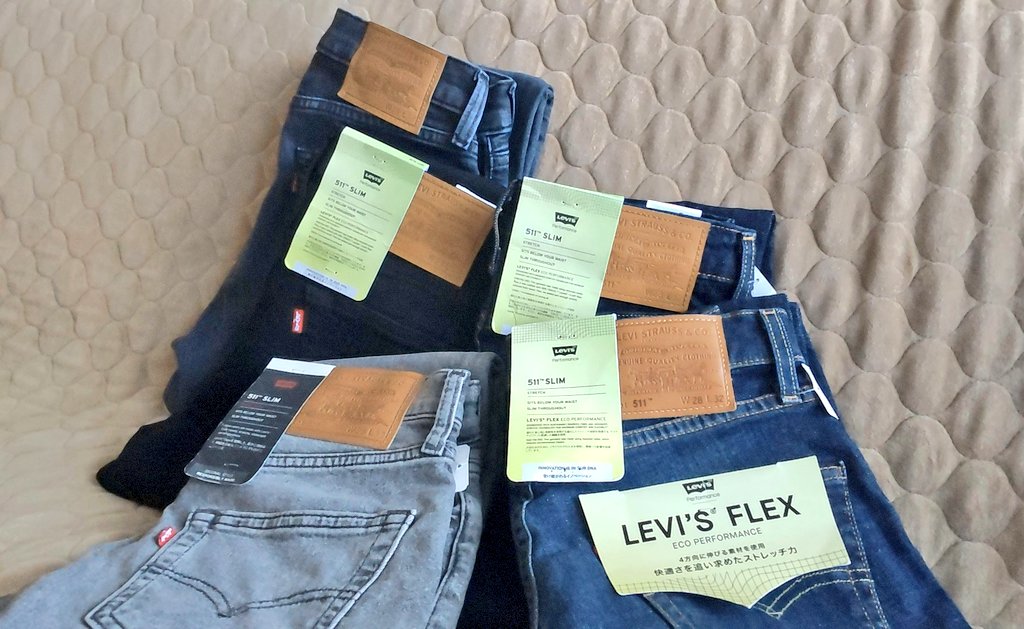 aworksnet's tweet image. リーバイスの511スリムジーンズ、この数日間に５色まとめ買いしました(⁠☆⁠▽⁠☆⁠)ﾑﾌﾌ
