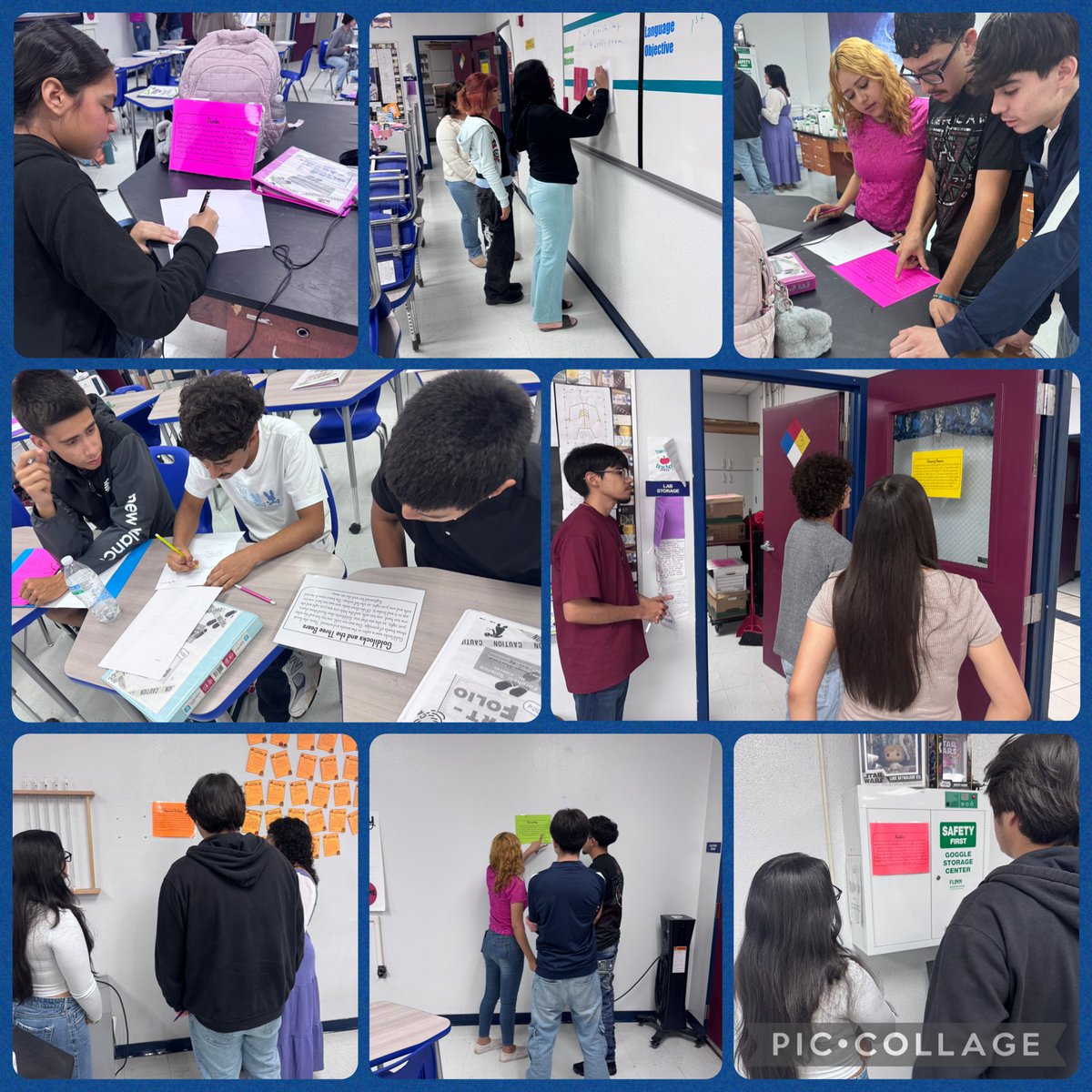 Valerie Chavez (@valchavez2018) on Twitter photo Our crime investigators 🕵🏻🕵🏽♀️ in Mr. Aldavaz’s Forensics Class are engaged in a gallery walk investigating crimes committed in Disney clips. Great TRTW strategies and collaboration, Eagles! 🗣️📖✍🏻💙🦅💛 <a href="/SanElizarioHS/">San Elizario High School</a> <a href="/TroyEnriquezSE/">T. Enriquez SEHS</a> <a href="/MrAldavaz/">Rogelio Aldavaz</a> <a href="/SanElizarioISD/">San Elizario ISD</a> Our crime investigators 🕵🏻🕵🏽♀️ in Mr. Aldavaz’s Forensics Class are engaged in a gallery walk investigating crimes committed in Disney clips. Great TRTW strategies and collaboration, Eagles! 🗣️📖✍🏻💙🦅💛 <a href="/SanElizarioHS/">San Elizario High School</a> <a href="/TroyEnriquezSE/">T. Enriquez SEHS</a> <a href="/MrAldavaz/">Rogelio Aldavaz</a> <a href="/SanElizarioISD/">San Elizario ISD</a>