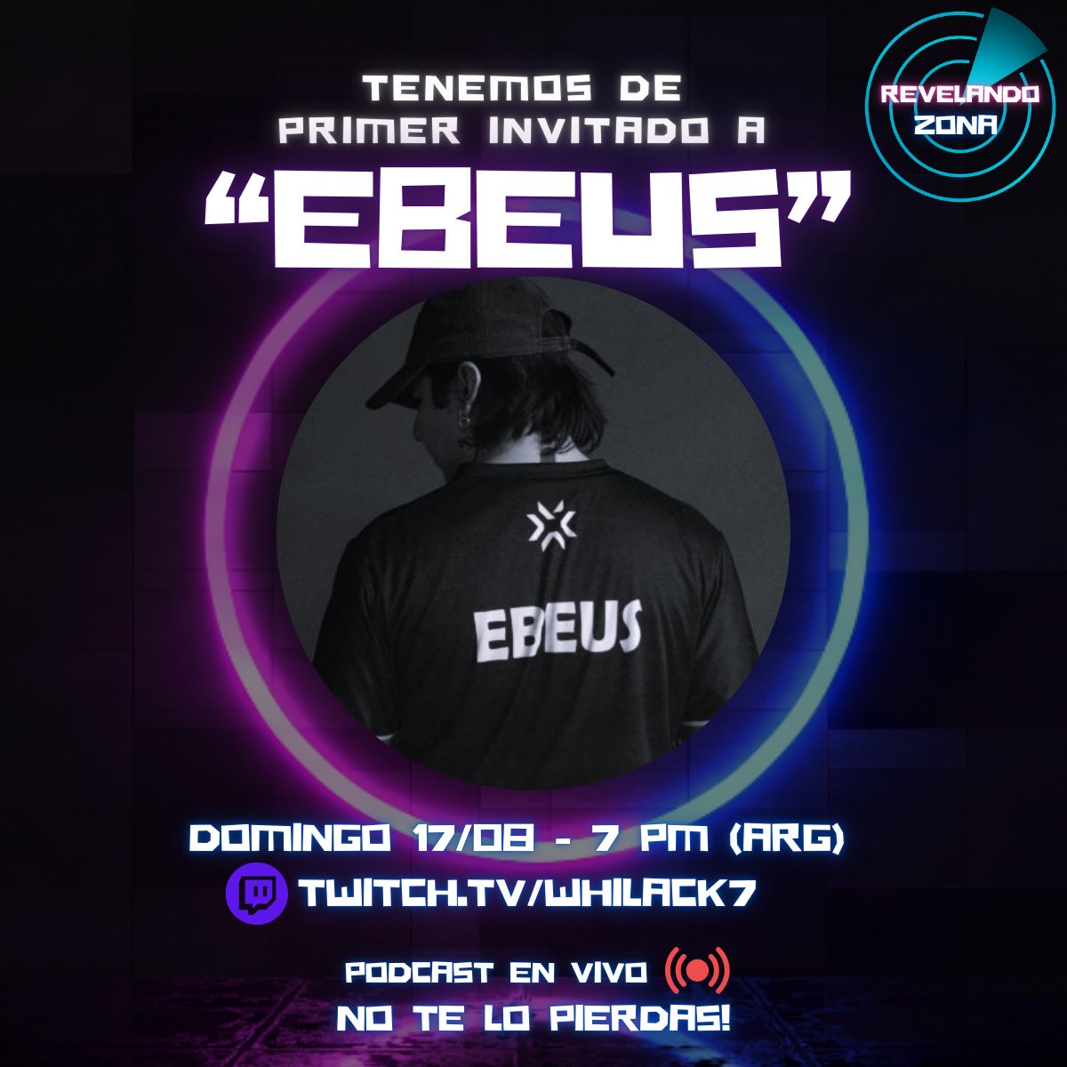 🎙️ Oficialmente anuncio el primer episodio de #RevelandoZona con <a href="/ebeus_/">ü QUA EBEUS</a> Risas, anécdotas y Valorant sin filtros. 💬 ¿Qué te gustaría que le pregunte?