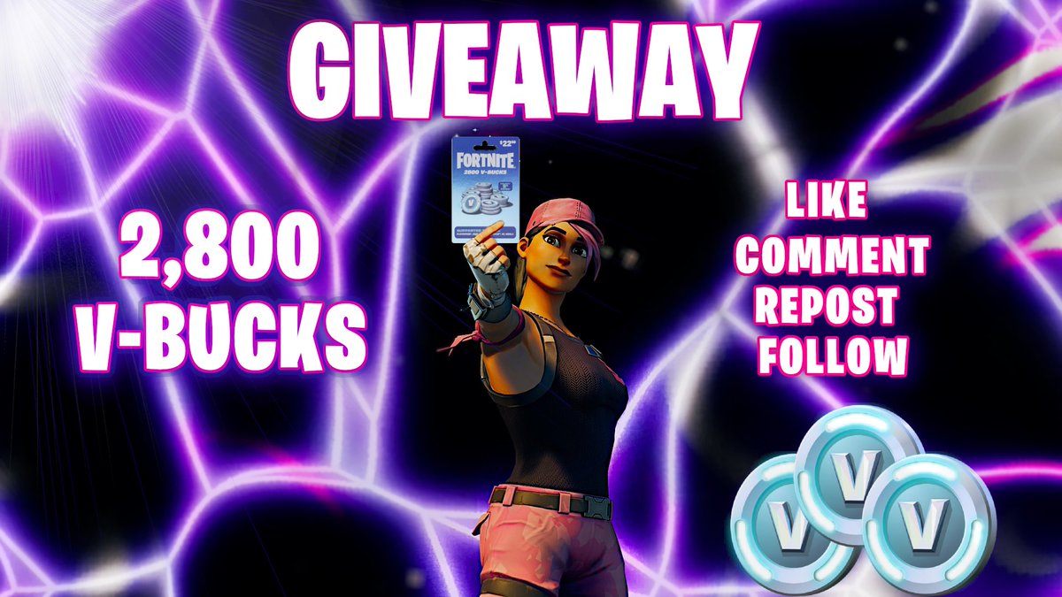 💎V-Bucks Giveaway💎

2,800 V-Bucks code to 1 lucky winner!

For a chance to win, please: 

💗 Like + Repost 
💓 Post your main skin
💗 Follow

❕ CHOSEN BY RNG ❕

🕘Ends August 17 @ 9 PM EST🕘
Good luck🍀 

Thank you for using my code &lt;3

#fortnite