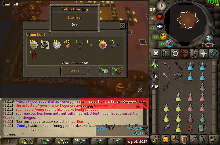 Pet#51 - 175 deep delves