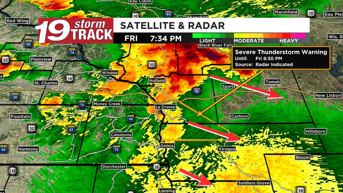 The new severe thunderstorm warning was triggered due to strong wind gusts of up to 60 mph. These storms are southeast quickly, at 40 mph.