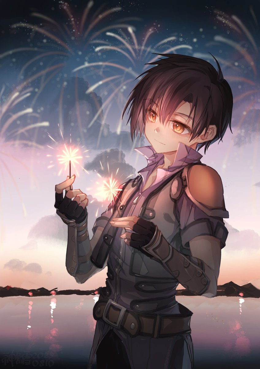 描けた＼(^o^)／
「夏花火」
#空の軌跡