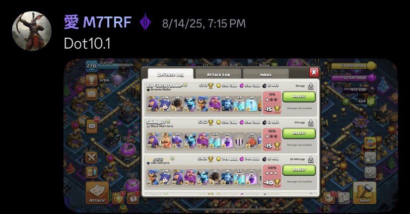 VTC DARK ON TOP (@1darkontop) on Twitter photo ๐ FREE anti event troop base โ
Here is a base I used in august ladder held for me around 18 def out of 22 and 7 of them 1 star vs event troops and dragons
Did very well with my LL subscription customers in high reset
link.clashofclans.com/ar?action=Openโฆ
Cc 1 titan 3 hh
<a href="/dot_lobby/">DOT Lobby</a> ๐ FREE anti event troop base โ
Here is a base I used in august ladder held for me around 18 def out of 22 and 7 of them 1 star vs event troops and dragons
Did very well with my LL subscription customers in high reset
link.clashofclans.com/ar?action=Openโฆ
Cc 1 titan 3 hh
<a href="/dot_lobby/">DOT Lobby</a>