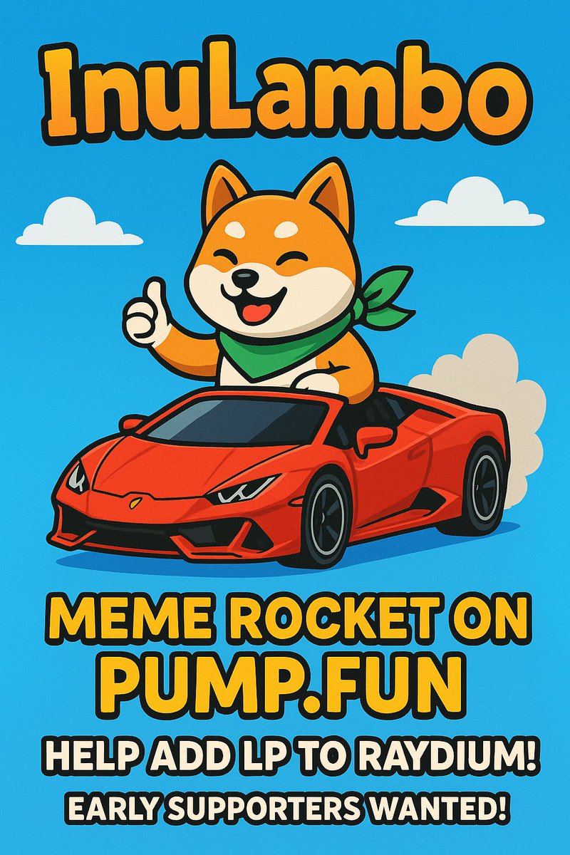 Inu_Lambo's tweet photo. Need serious liquidity partners 

#solana #PumpFunLaunch #InuLambo #Gemini_NT #PEPECASH #LAMBO #highrewards #profit #CryptoCommunity https://t.co/GyDYkVNjWu