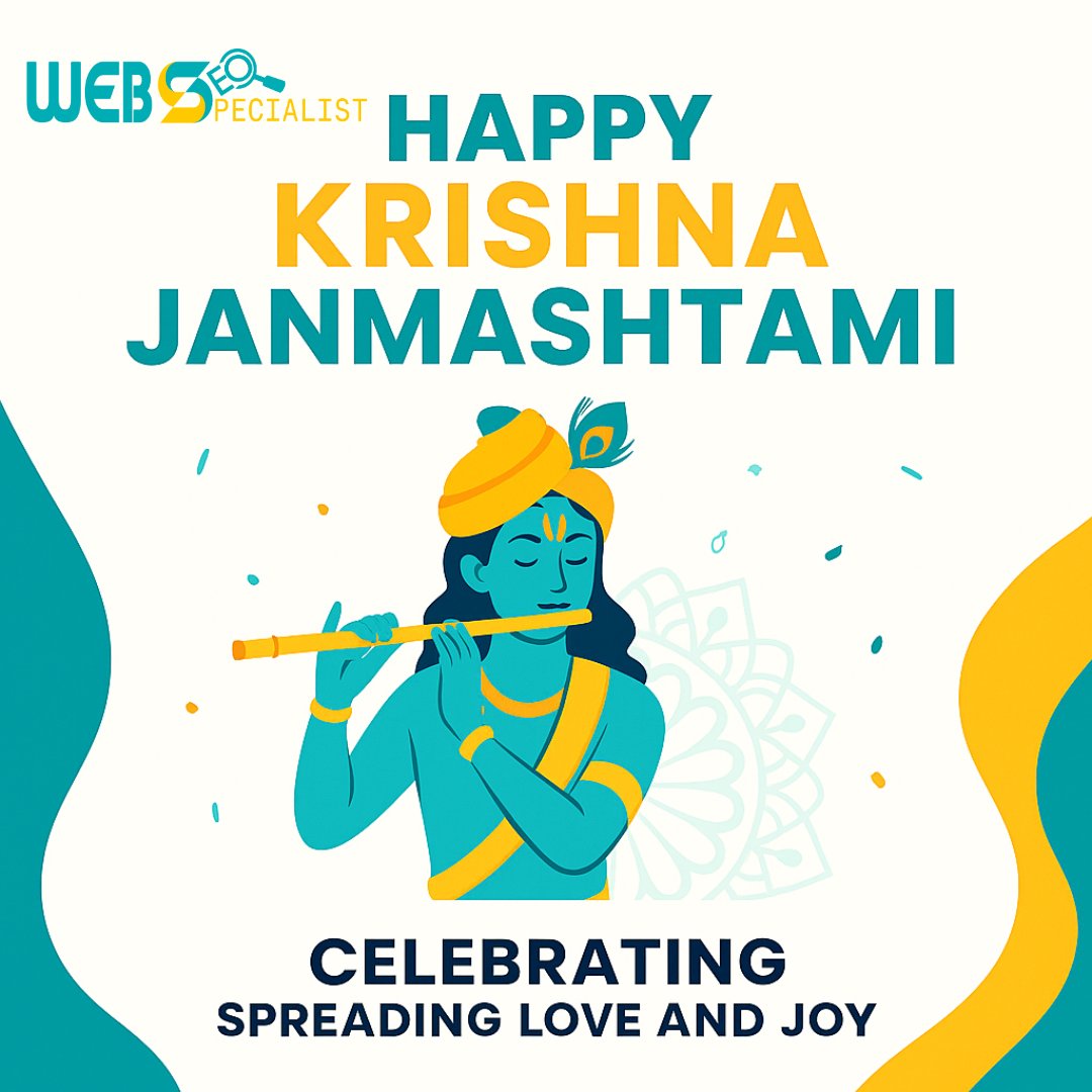 webseospecialis's tweet image. ✨ “Celebrate the birth of Lord Krishna — a symbol of love, wisdom &amp;amp; divinity. 🌸🪔
May this Janmashtami bring peace, joy &amp;amp; endless blessings. 💫
#HappyJanmashtami #HappyJanmashtami2025 #Janmashtami #KrishnaJanmashtami #krishnajanmashtamispecial #SpiritualWisdom #DivineBlessings