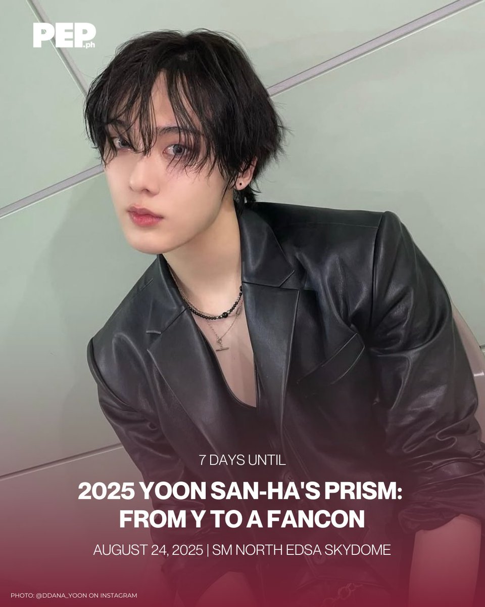 PEPalerts's tweet photo. Just 7 days to go until ASTROโs Yoon San-Ha lights up Manila at his fancon, 2025 Yoon San-Ha's Prism: From Y To A! โจ
Catch him live on August 24 at the SM North Edsa Skydome. ๐ซถ
#YoonSanHaInManila #FromYToA #SanhaPrismFanCon2025 #ASTRO #PEPCountdown https://t.co/py0aavMft9