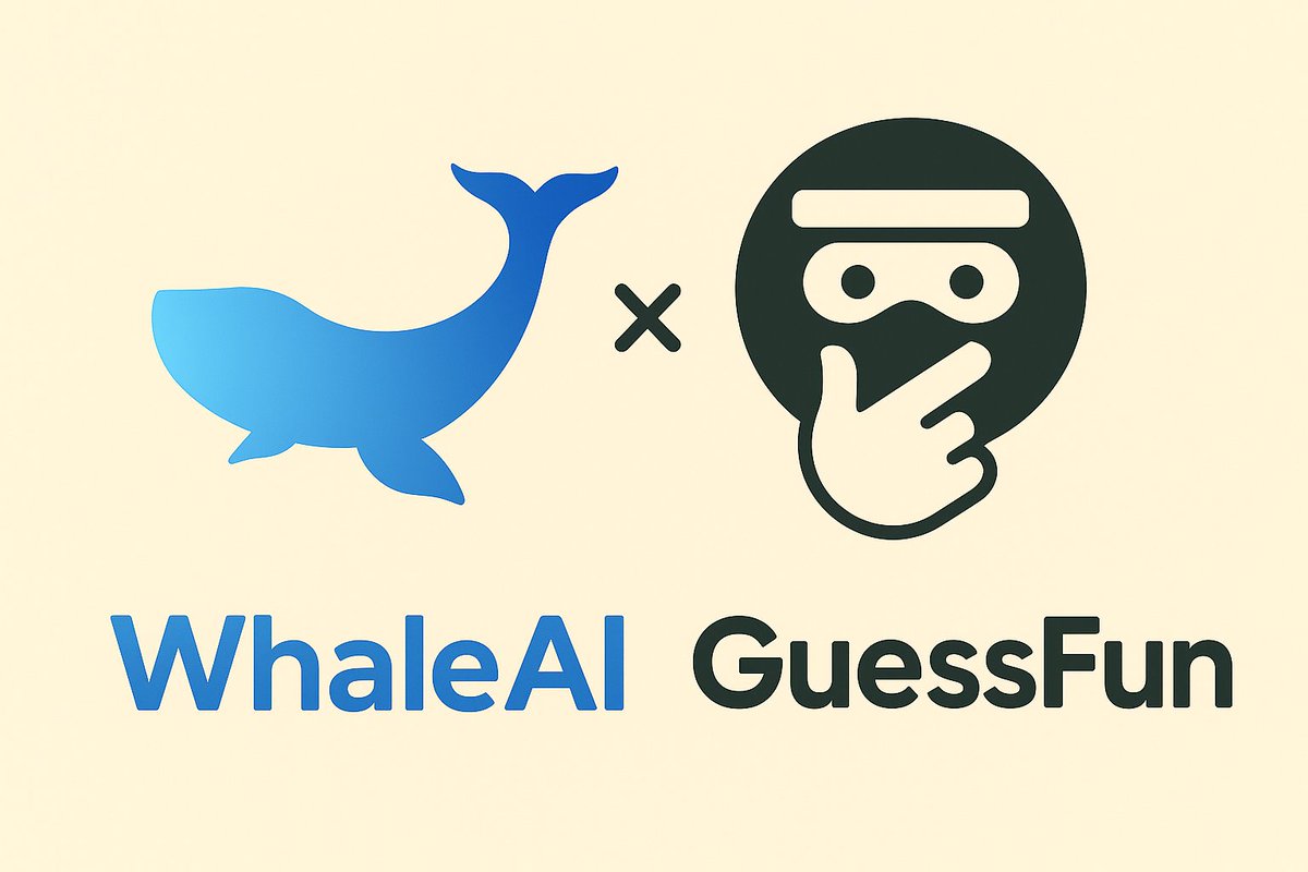cadenwells_dev's tweet photo. Partnership: WhaleAI x GuessFun @Whale_AI_net 
WhaleAI - community of OG gem hunters supporting novel and solid projects.
GuessFun- a next-gen prediction platform powered by token launches.
👉 Together, we aim to empower communities and shape the future of prediction markets. https://t.co/GETHzm2uNi