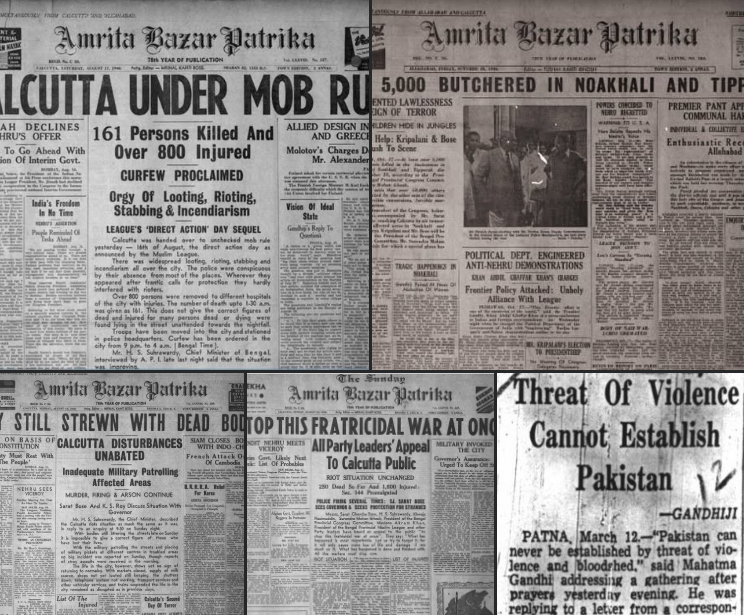 This day in 1946, Partition of India was all but sealed as, responding to Mohammad Ali Jinnah's call for a “Direct Action Day”, riots started in Kolkata. With the "Great Calcutta Killings", Muslim Leaguers drove home the point made by their leader that they would have "either a