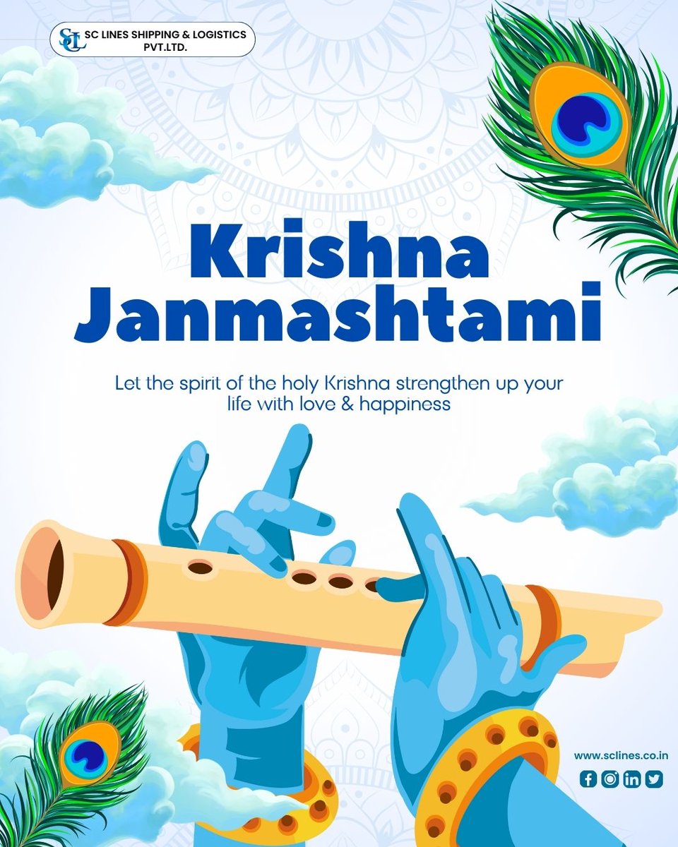 sc_lines's tweet photo. Just as Krishna’s flute brings harmony, may this Janmashtami bring balance and success to all aspects of your life. Happy Krishna Janmashtami! 🌺

#KrishnaJanmashtami #DahiHandi2025 #golkulashtami https://t.co/O5CaZbb8AQ