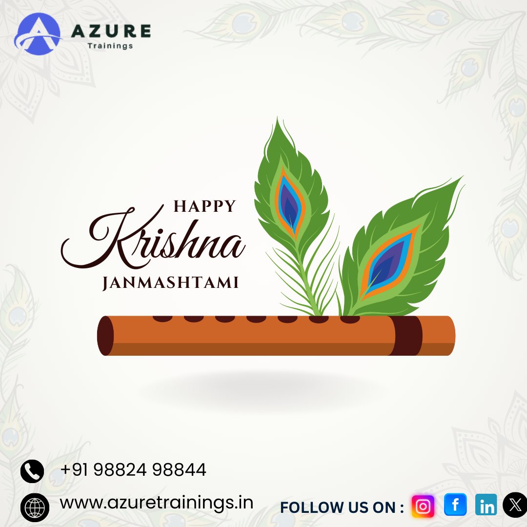 TrainingsA40868's tweet image. 🌸✨ Happy Krishna Janmashtami! ✨🌸
Kickstart your career with Azure Data Engineering Course at Azure Trainings – Hyderabad 🚀☁️
📱 +91 98824 98844
📧 azuretrainings.in@gmail.com
📍 Near JNTU Metro Station, Hyderabad
#AzureTrainings #AzureDataEngineering