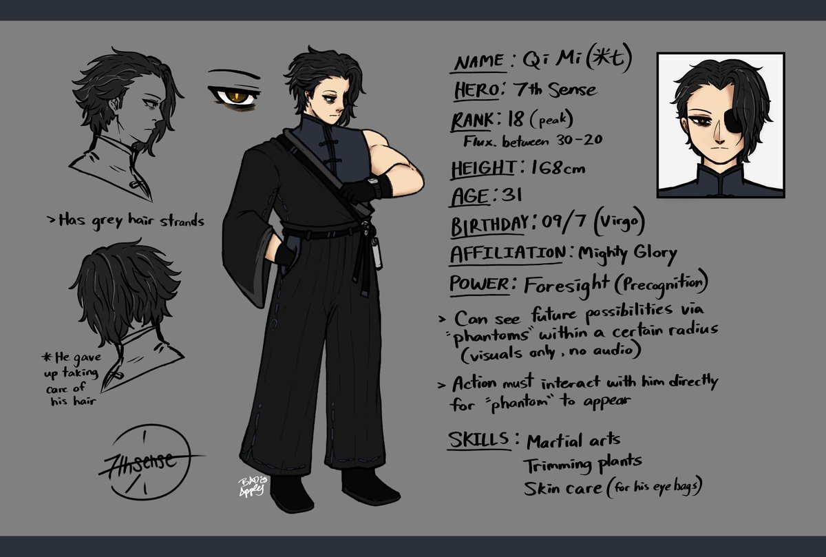 "Time is short to those who are ill-prepared."🕖

One of MG's cleaners- specializes in handling underground black market rings and illegal acts. He handles missions with high efficiency.

⚠️ACCESS DENIED⚠️ Further access to hero's profile requires higher-level clearance. #tbhxoc