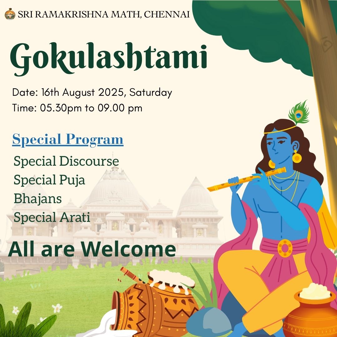 ramakrishnamath's tweet photo. Join us today at Sri Ramakrishna Math, Chennai, for the blissful celebration of Gokulashtami.

#krishnajanmashtami #gokulashtami #ramakrishnamath #ramakrishnamathchennai https://t.co/RiZFYvvMtl
