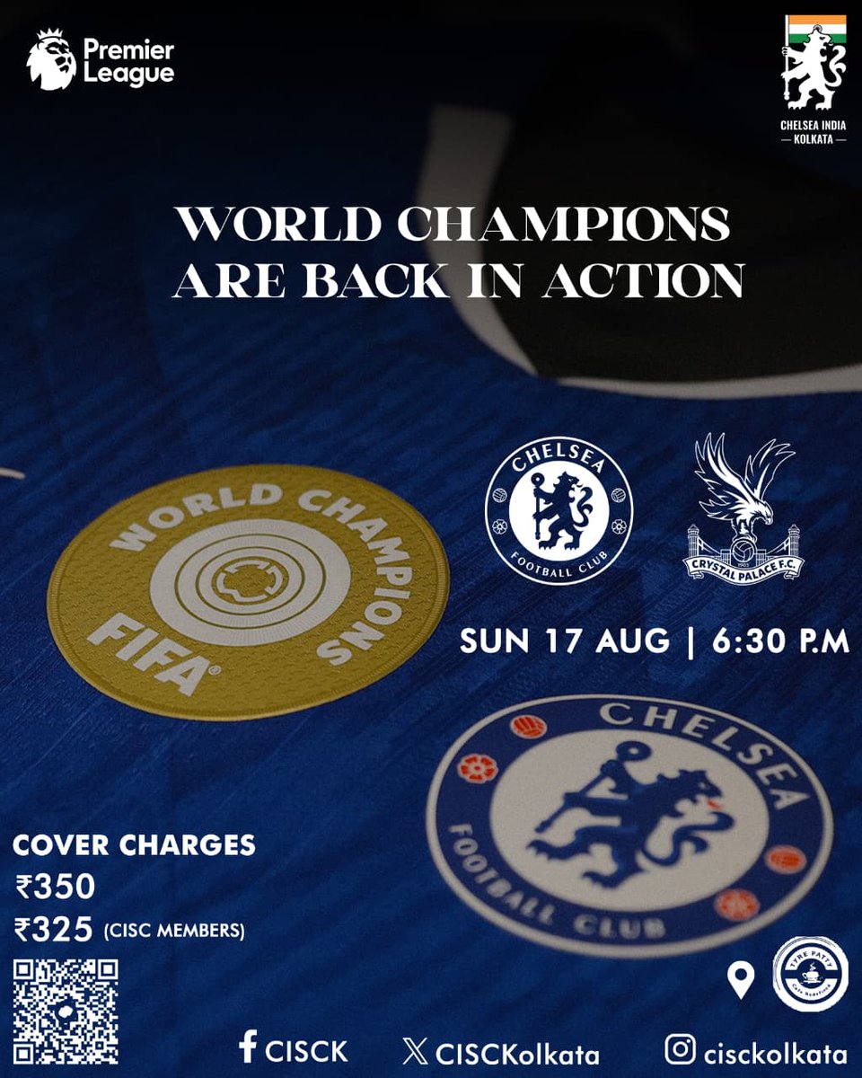 CISCKolkata's tweet photo. First of em all. Numero Uno🥇
FIFA CLUB WORLD CUP CHAMPIONS
Back in Action for PL 2025/26 season
First Screening 1️⃣7️⃣AUG🥁
Block your dates, Scan to pay
#cisck #kolkatablues https://t.co/brwjDwHBhp